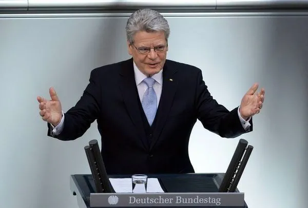 Gauck'un yemin töreninden kareler