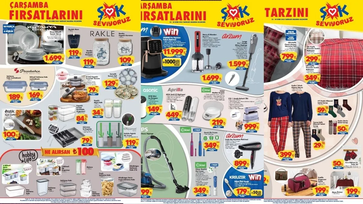 YENİ HAFTA! Şok Aktüel Katalog 22-28 Ekim 2025: El süpürgesi, ütü, şarjlı diş fırçası… Haftanın Şok indirimleri