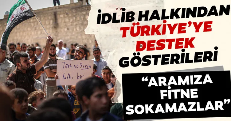 İdlib halkı, Türkiye’ye destek verdi