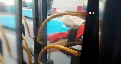 SON DAKİKA: İstanbul Beşiktaş’ta çılgına dönen kadından halk otobüsüne saldırı anı kamerada | Video