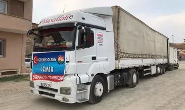Şırnak’tan İzmir’e 1 tır yardım