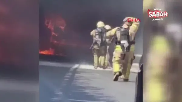 Ümraniye Dudullu'da İETT otobüsünde yangın! | Video