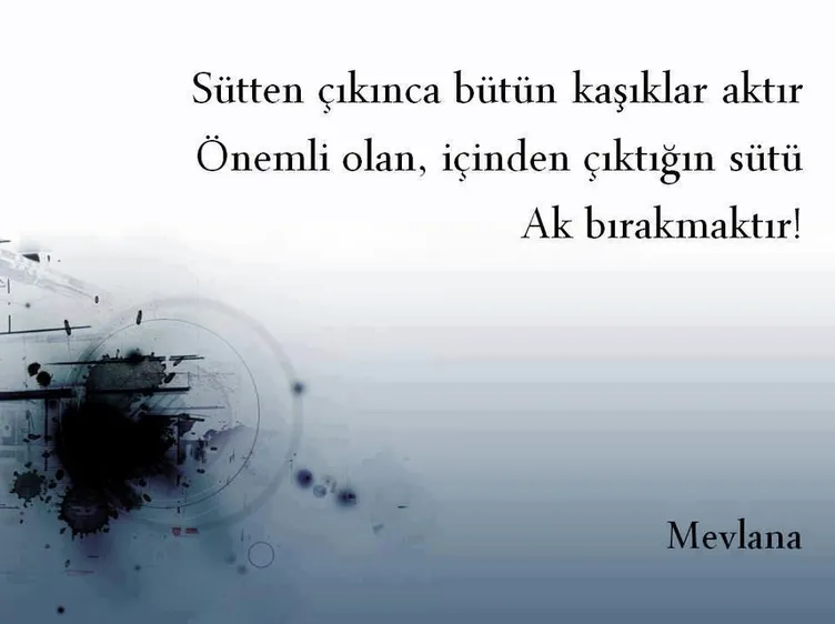 Resimli Mevlana Sözleri - En Güzel Hz. Mevlana Sözleri ve Öğütleri