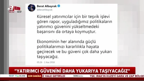 Bakan AlbayrakTwitter'dan duyurdu, 'Türkiye 17 basamak yükseldi'