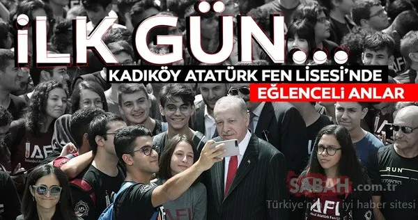 Başkan Erdoğan Kadıköy Atatürk Fen Lisesi'ndeydi. İşte Erdoğan'ın gençlerle geçen gününden anlamlı kareler