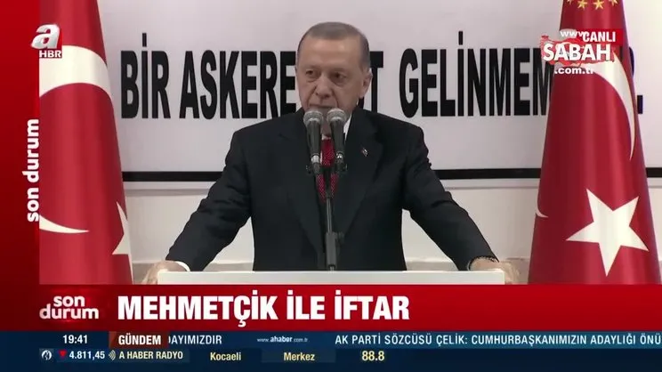 SON DAKİKA | Başkan Erdoğan'dan Savunma Sanayii mesajı: Mehmetçik ile İftar programında konuştu | Video