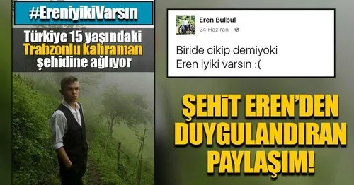 Türkiye 15 yaşındaki Trabzonlu kahraman şehidine ağlıyor