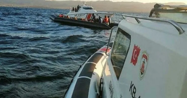 Dikili’de lastik botta 47 kaçak göçmen yakalandı