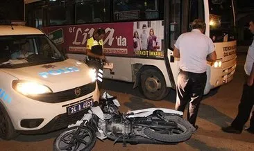 Motosikletle özel halk otobüsü çarpıştı: 1 ölü, 2 yaralı