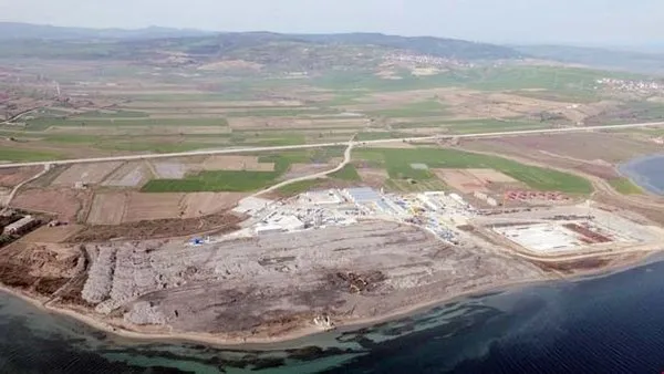 Çanakkale Köprüsü'nün çalışmaları havadan görüntülendi