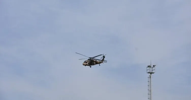Sınırın sıfır noktasında helikopter hareketliliği
