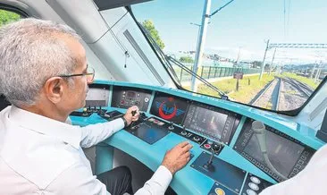 Milli elektrikli trenin 3. seti test edildi