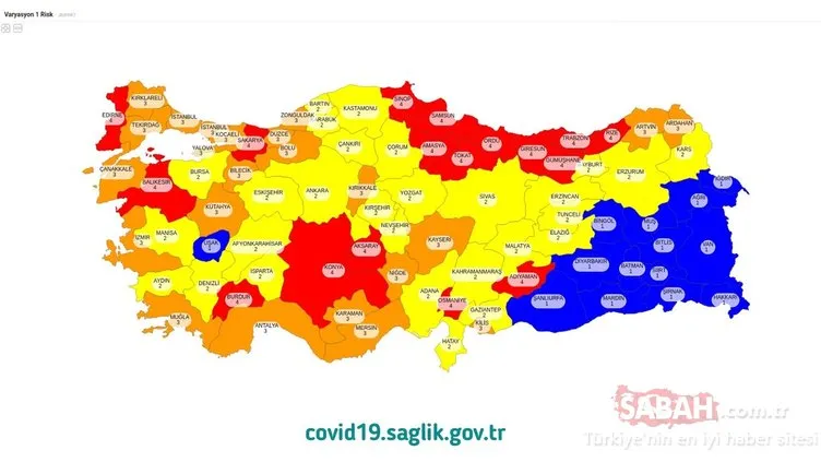 Türkiye risk haritası ile düşük, orta, yüksek ve çok yüksek riskli iller listesi! İşte İstanbul, Ankara, İzmir renk kodları ve risk haritası