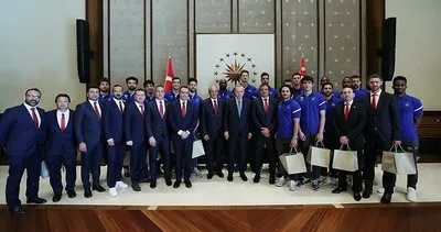 Şampiyonlar Külliye’de! Başkan Erdoğan  Anadolu Efes takımını kabul etti