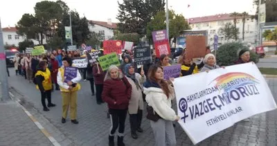 Kadınlar Fethiye’de de yürüdü