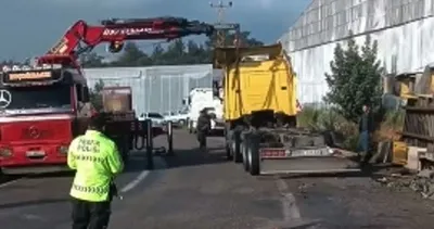 Anamur-Alanya karayolunda TIR kaydı