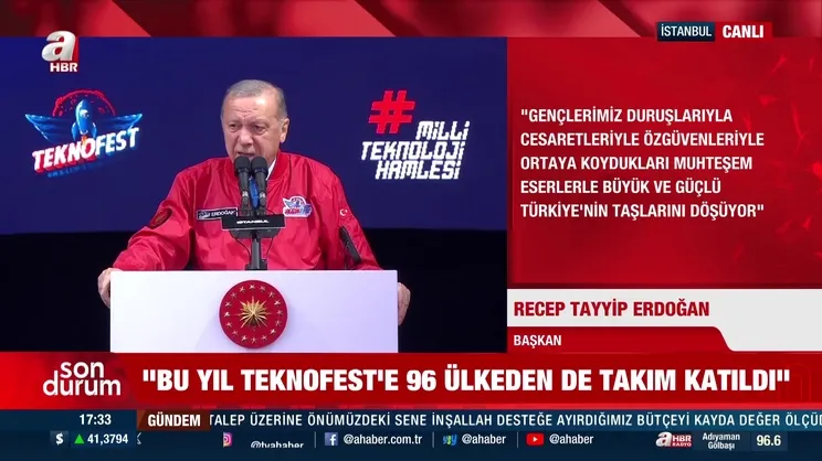 Başkan Erdoğan TEKNOFEST İstanbul'da önemli açıklamalarda bulundu