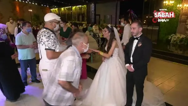 Son dakika haberi: Samsun'da düğünde gelin ve damada akılalmaz corona virüsü önlemi şoku | Video
