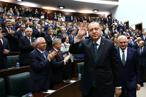 Cumhurbaşkanı Erdoğan'ın katıldığı Ak Parti grup toplantısından kareler
