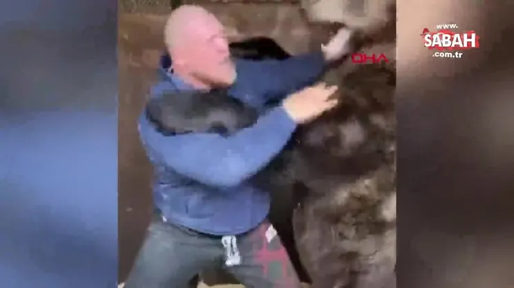 Rus dövüşçü, ayıyla antrenman yaptı
