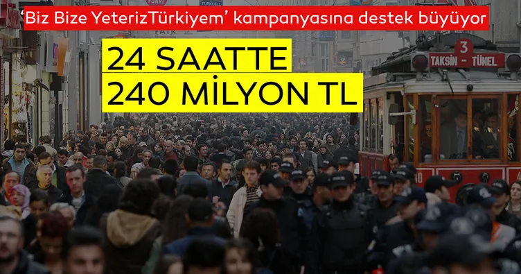 24 saatte 240 milyon TL