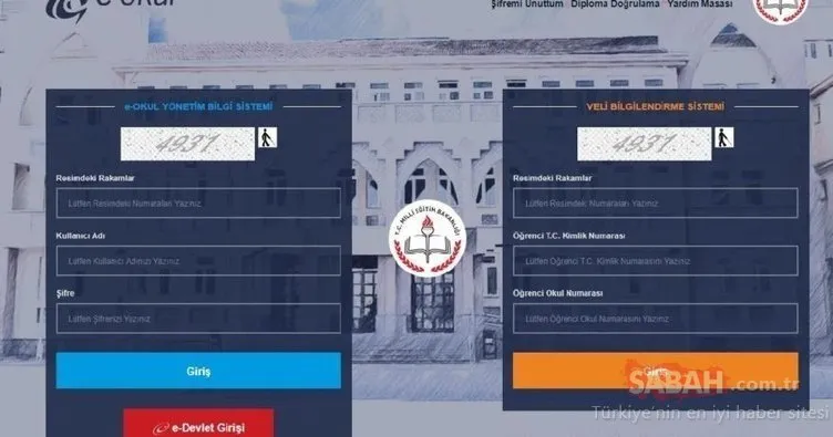 E okul VBS öğrenci giriş ekranı: E-okul Veli Bilgilendirme Sistemi giriş ekranı ile devamsızlık, sınav notu bilgisi sorgulama