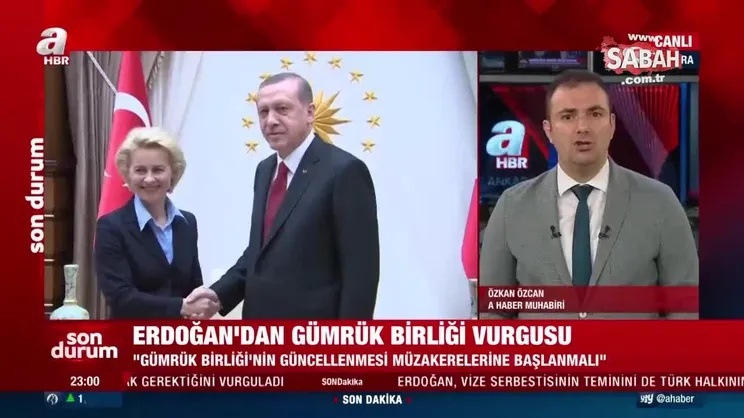 Son dakika haberi: Başkan Erdoğan, AB Komisyonu Başkanı ile görüştü! | Video