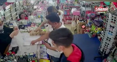 Esenyurt’ta mağazada incelemek istediği avize yüzüne düştü | Video
