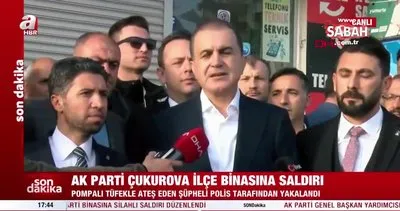 Son dakika: AK Parti Çukurova ilçe binasına silahlı saldırı! AK Parti Sözcüsü Ömer Çelik’ten önemli açıklamalar | Video