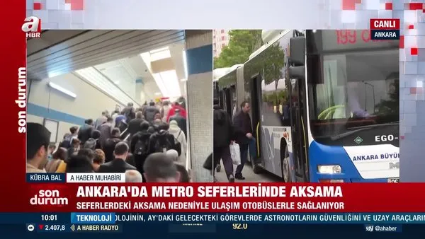 Ankara'da sağanak nedeniyle bazı metro istasyonları hizmet dışı kaldı | Video