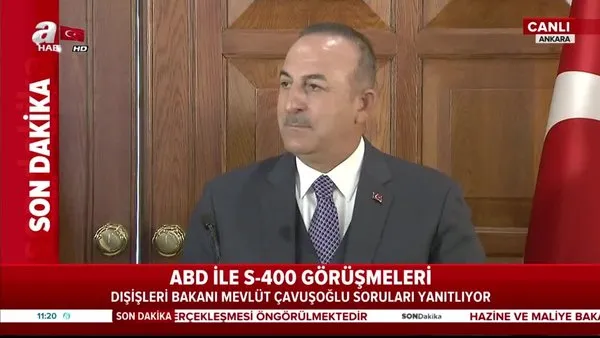 Dışişleri Bakanı Mevlüt Çavuşoğlu'ndan S-400 açıklaması