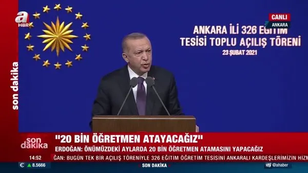 SON DAKİKA: Cumhurbaşkanı Erdoğan'dan yüz yüze eğitim açıklaması! 