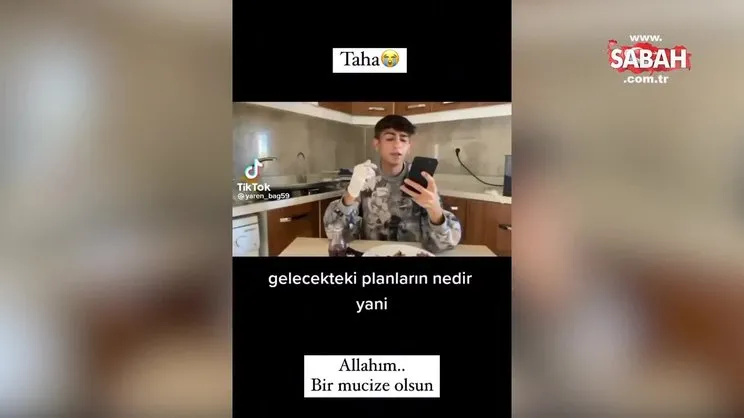 Hatay'da enkaz altında kalan Taha Duymaz'ın duygulandıran videosu ortaya çıktı: