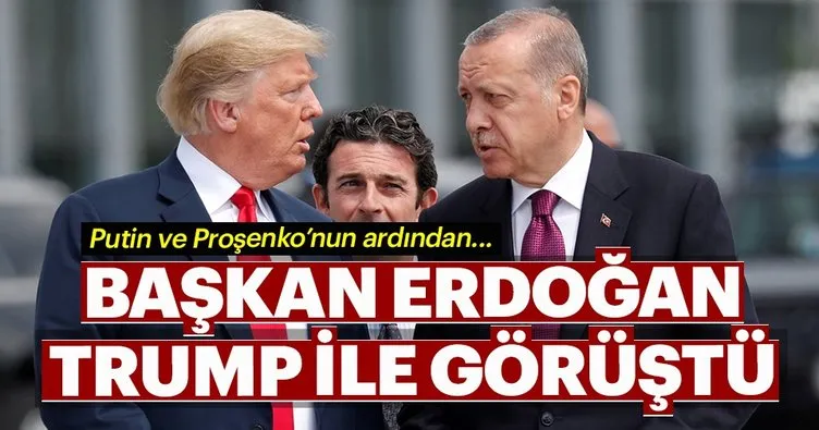 Son dakika: Başkan Erdoğan, ABD Başkanı Trump'la görüştü