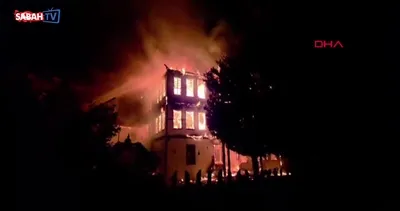 Bolu’da tarihi konak yandı | Video