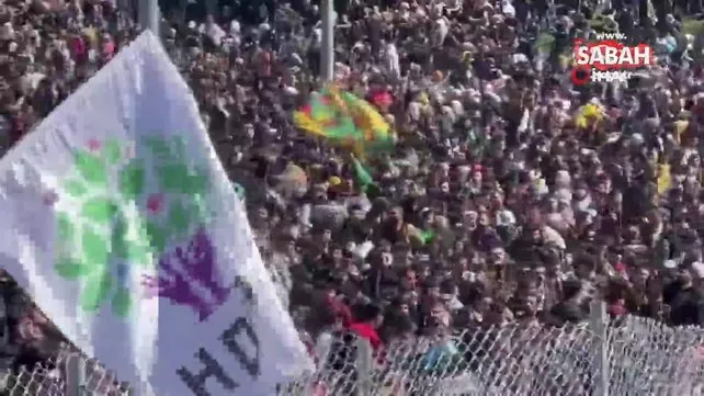 HDP etkinliğinde terör paçavrası açılıp Öcalan sloganları atıldı | Video