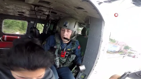 Batı Karadeniz’de helikopterlerle tahliyeler kameralara böyle yansıdı | Video