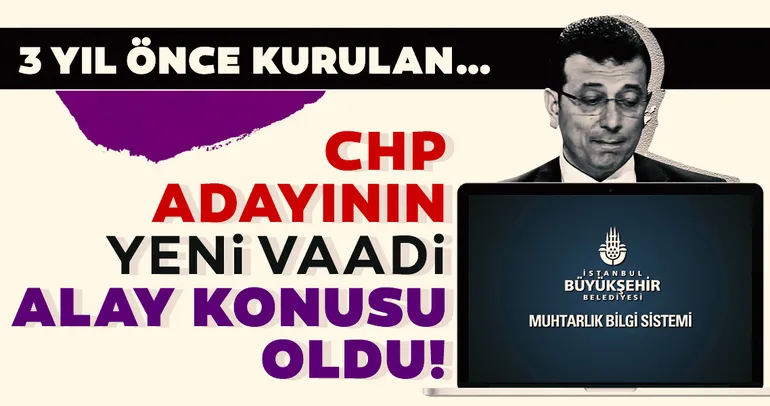 CHP adayı İmamoğlu bu sefer de 3 yıl önce kurulan ödüllü hizmeti vaad etti! İBB'den yanıt geldi