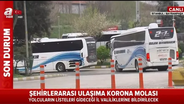 İstanbul'da corona virüsü tedbirleri kapsamında şehirler arası otobüs seferleri yasağı başladı | Video