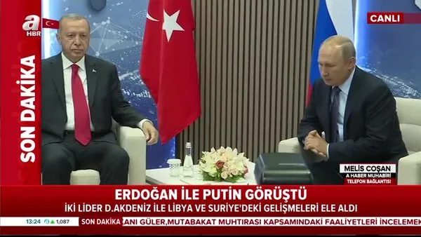 Son dakika: Başkan Erdoğan ile Putin arasında kritik görüşme | Video