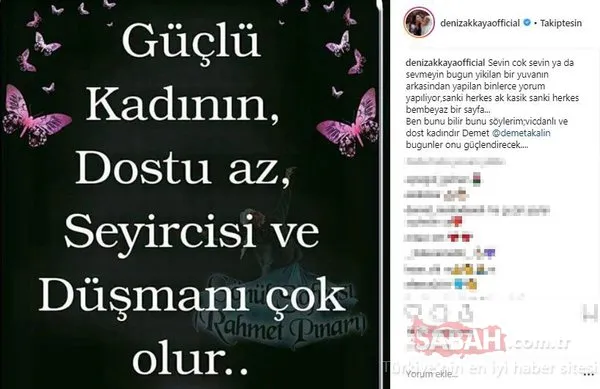 Ünlüler Demet Akalın'ı yalnız bırakmadı