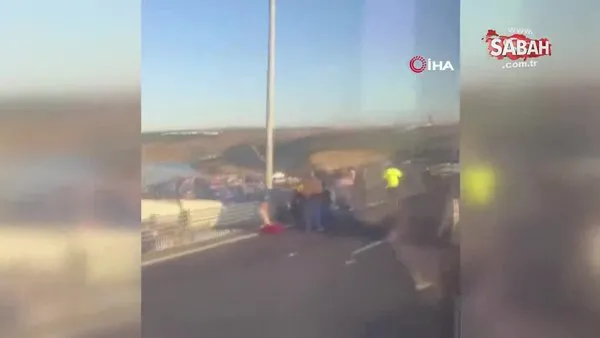 SON DAKİKA: Osmangazi Köprüsü'nde korkunç kaza: 8 yaralı! | Video