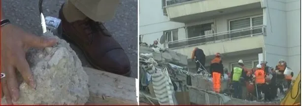 Son dakika: İzmir’de yıkılan binada kullanan malzemeler kalitesiz çıktı
