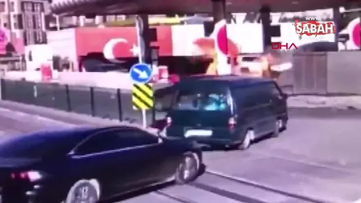Eyüpsultan'da akaryakıt istasyonunda facianın eşiğinden dönüldüğü anlar kamerada | Video