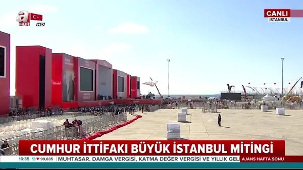 İstanbul Yenikapı'da tarihi gün! Cumhur İttifakı Mitingi bugün saat 14:00'da başlıyor