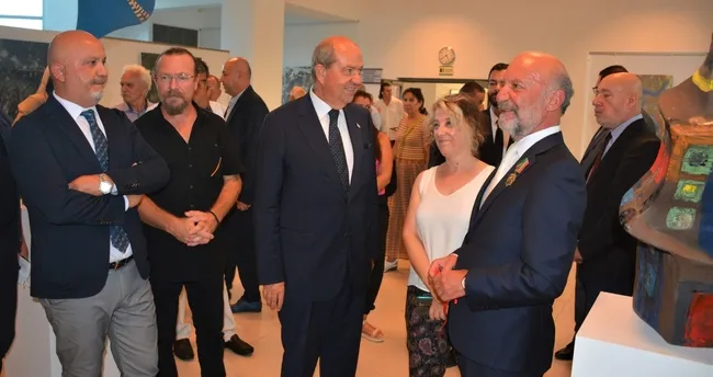 Güzel Sanatlar Eylül Sergisi’ni Cumhurbaşkanı Ersin Tatar açtı
