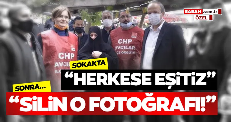 Son dakika... CHP'li Başkan çarşaflı kadınla çektirdiği fotoğrafı sildi!