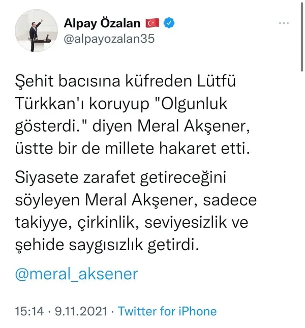 Şehit ağabeyine çirkin sözler söyleyen Meral Akşener’e tepkiler çığ gibi!