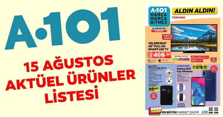 Yeni A101 aktüel ürünler kataloğu ile alışverişin tadını çıkartın! 15 Ağustos A101 aktüel ürünler listesi