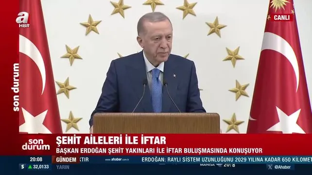 SON DAKİKA: Başkan Erdoğan ilk iftarını şehit aileleri ile yaptı! Başkan Erdoğan'dan önemli açıklamalar!